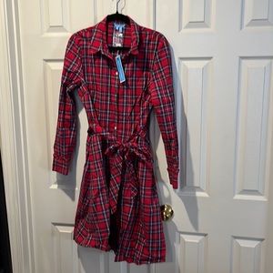 BNWT Draper James red plaid dress size 14